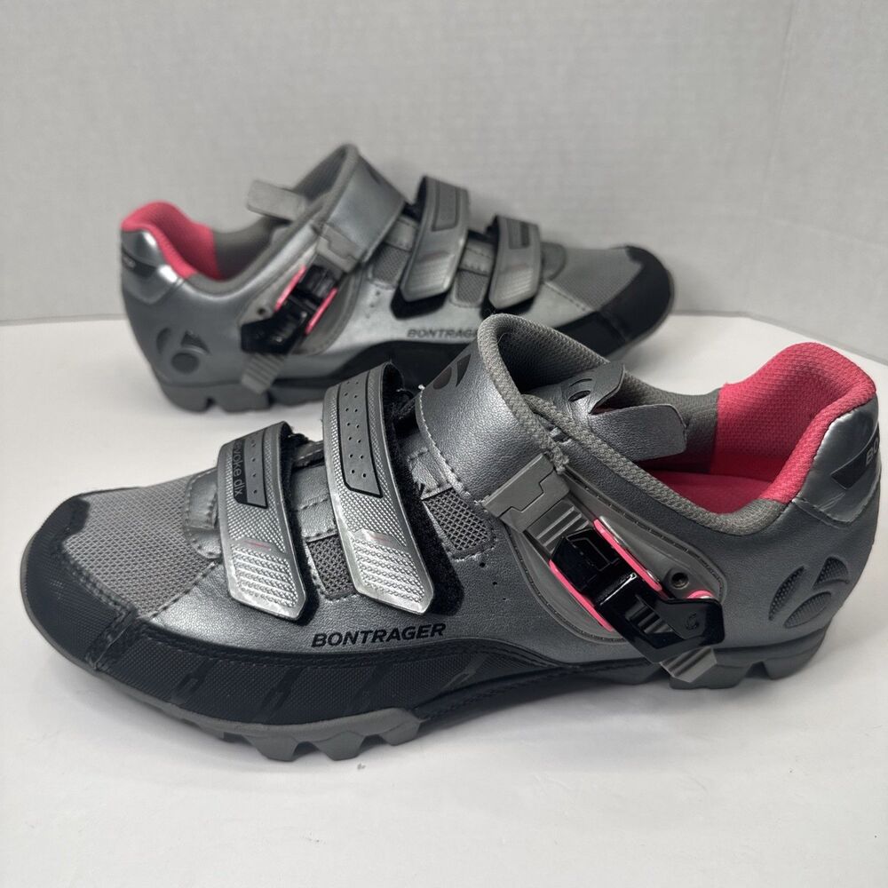 Bontrager Evoke DLX WSD Women’s MTB Cycling Shoes US 10.5 EU 42 Gray Pink